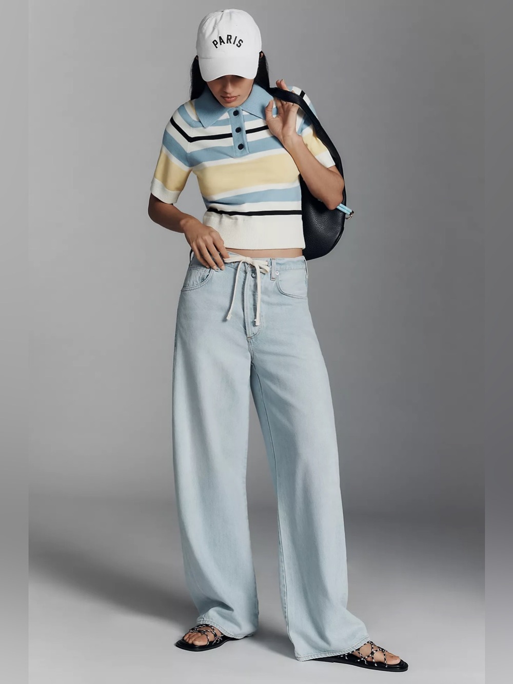 Citizens of Humanity Brynn Drawstring High Rise Wide Leg Jeans Portola